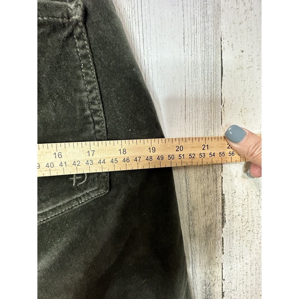 Fidelity wide leg Deep Sage Velour Velvet mid bootcut jeans 30 Anthropologie$228 - Picture 15 of 16
